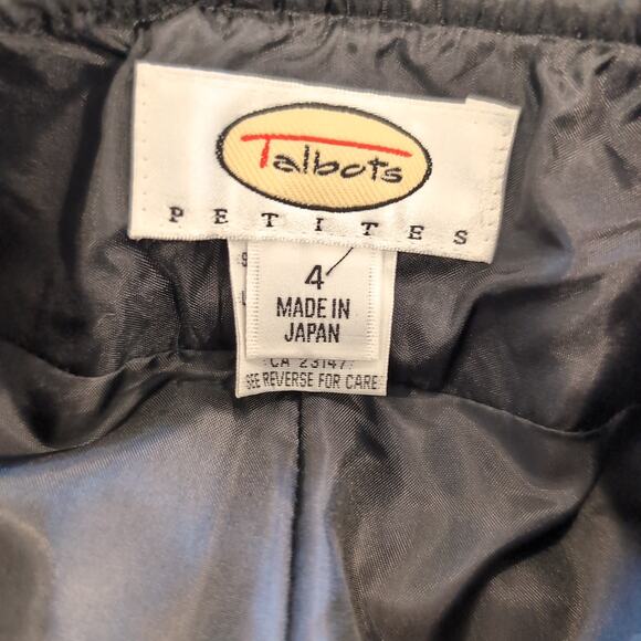Talbots Vintage Black White Tweed Wool Pants Size 4 Petite - Picture 8 of 10